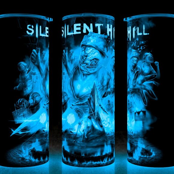 Glow in the Dark Silent Hill Pyramid Head and Nurses Gaming Cup Mug Tumbler - Picture 1 of 4